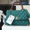 chanel medium flap bag with top handle teal for women womens handbags shoulder and crossbody bags 9in23cm a92990 buzzbify 1