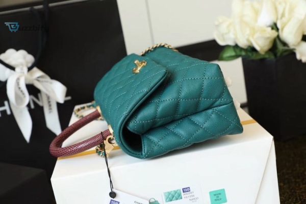 chanel medium flap bag with top handle teal for women womens handbags shoulder and crossbody bags 9in23cm a92990 buzzbify 1 2