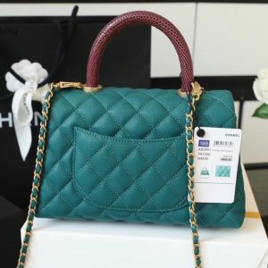 chanel medium flap bag with top handle teal for women womens handbags shoulder and crossbody bags 9in23cm a92990 buzzbify 1 5