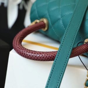 chanel medium flap bag with top handle teal for women womens handbags shoulder and crossbody bags 9in23cm a92990 buzzbify 1 6