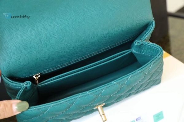 chanel medium flap bag with top handle teal for women womens handbags shoulder and crossbody bags 9in23cm a92990 buzzbify 1 9