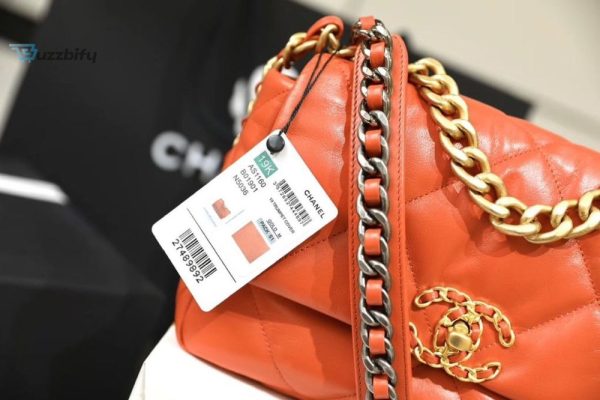 chanel 19 handbag 26cm orange for women as1160 buzzbify 1 5