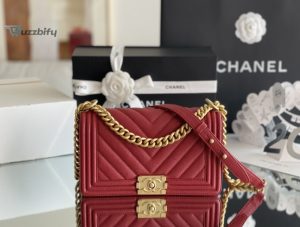 chanel medium boy handbag red for women 98in25cm a67086 buzzbify 1