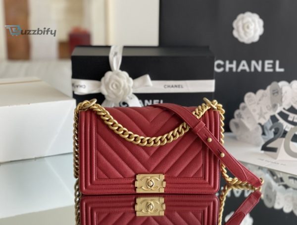 chanel Special medium boy handbag red for women 98in25cm a67086 buzzbify 1