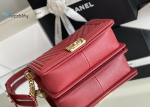chanel medium boy handbag red for women 98in25cm a67086 buzzbify 1 1