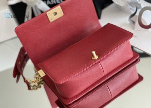 chanel medium boy handbag red for women 98in25cm a67086 buzzbify 1 2