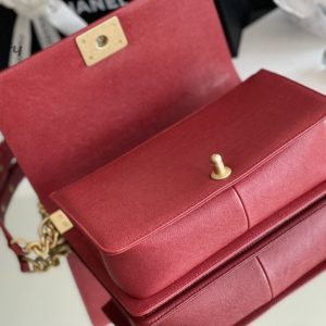 chanel medium boy handbag red for women 98in25cm a67086 buzzbify 1 2