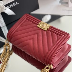 chanel medium boy handbag red for women 98in25cm a67086 buzzbify 1 3