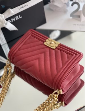 chanel medium boy handbag red for women 98in25cm a67086 buzzbify 1 3