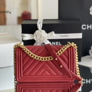 chanel medium boy handbag red for women 98in25cm a67086 buzzbify 1 4