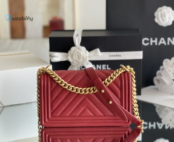 chanel medium boy handbag red for women 98in25cm a67086 buzzbify 1 4