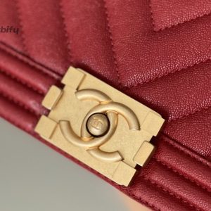 chanel medium boy handbag red for women 98in25cm a67086 buzzbify 1 5