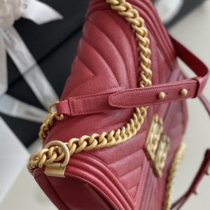 chanel medium boy handbag red for women 98in25cm a67086 buzzbify 1 6