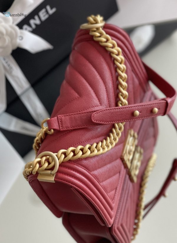 chanel medium boy handbag red for women 98in25cm a67086 buzzbify 1 6