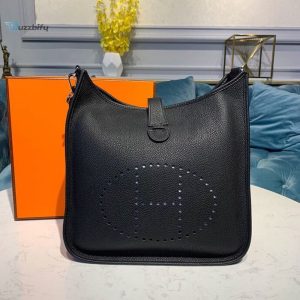 hermes evelyne iii 29 bag black with silvertoned hardware for women womens shoulder and crossbody bags 114in29cm h056277ck89 buzzbify 1
