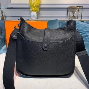 hermes evelyne iii 29 bag black with silvertoned hardware for women womens shoulder and crossbody bags 114in29cm h056277ck89 buzzbify 1 6