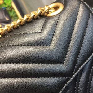 gucci marmont matelass shoulder bag 98in25cm 443496 calfskin leather springsummer 2018 collection black buzzbify 1 4