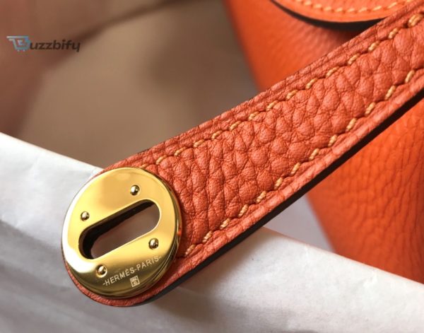 hermes vent lindy mini clemence bag orange for women womens handbags shoulder and crossbody bags 75in19cm buzzbify 1 2