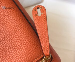 hermes vent lindy mini clemence bag orange for women womens handbags shoulder and crossbody bags 75in19cm buzzbify 1 3