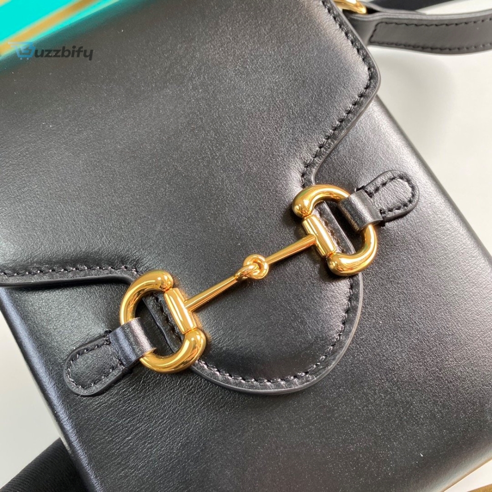 Gucci Horsebit 1955 Mini Black Bag 17cm