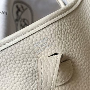 hermes evelyne 16 amazone bag beige with silvertoned hardware for women womens shoulder and crossbody bags 63in16cm buzzbify 1 2