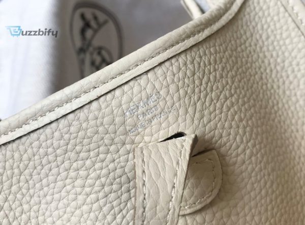 hermes evelyne 16 amazone bag beige with silvertoned hardware for women womens shoulder and crossbody bags 63in16cm buzzbify 1 2