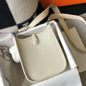 hermes evelyne 16 amazone bag beige with silvertoned hardware for women womens shoulder and crossbody bags 63in16cm buzzbify 1 3