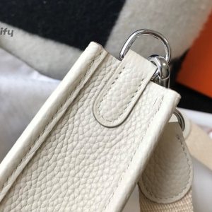 hermes evelyne 16 amazone bag beige with silvertoned hardware for women womens shoulder and crossbody bags 63in16cm buzzbify 1 4