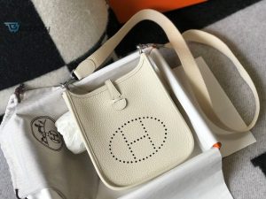 hermes evelyne 16 amazone bag beige with silvertoned hardware for women womens shoulder and crossbody bags 63in16cm buzzbify 1 7