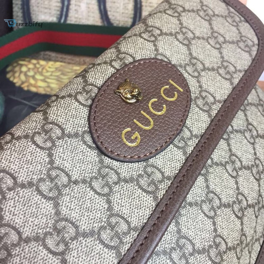 Gucci Neo Vintage GG Supreme Belt Bag Beige/ebony GG Supreme Canvas With Brown For Women 9.4in/24cm GG 493930 9C2VT 8745