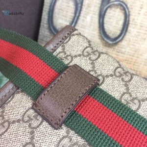 gucci neo vintage gg supreme belt bag beigeebony gg supreme canvas with brown for women 94in24cm gg 493930 9c2vt 8745 buzzbify 1 8