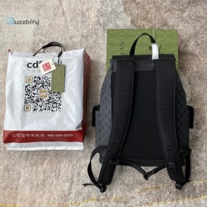 gucci black backpack blackgrey soft gg supreme blue and red web for men 165in42cm 495563 k9r8x 1071 buzzbify 1 3