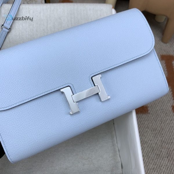 hermes constance long togo wallet light blue silver toned hardware bag for women womens handbags shoulder bags 81in21cm buzzbify 1 7
