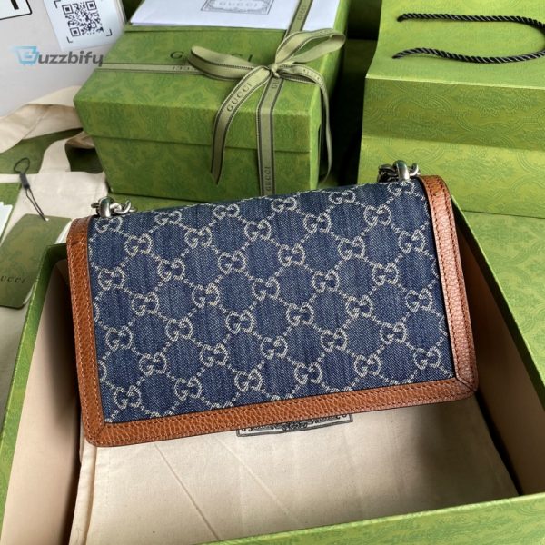 gucci dionysus small shoulder bag dark blue and ivory eco washed organic gg jacquard deni for women 11in28cm 400249 2kqfn 4483 buzzbify 1 11