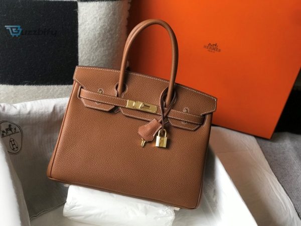 hermes birkin brown epsom gold hardware bag for women womens handbags shoulder bags 30cm12in buzzbify 1 3