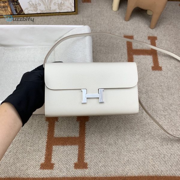 hermes constance long togo wallet white silver toned hardware bag for women womens handbags shoulder bags 81in21cm buzzbify 1 6