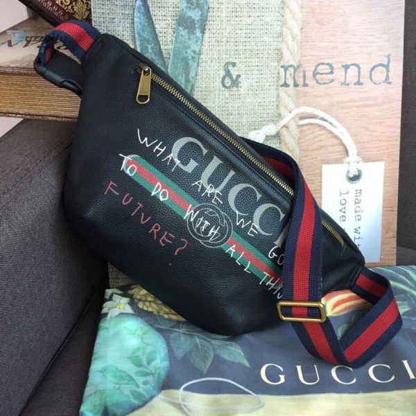 gucci print waist belt bag black for women and men 15in39cm gg 530412 buzzbify 1 6