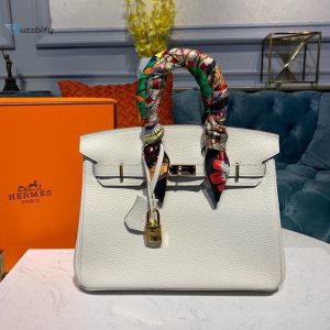 hermes birkin white semi handstitched with gold toned hardware for women 30cm118in buzzbify 1
