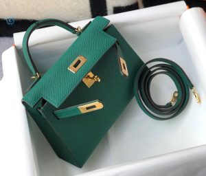 hermes kelly 19 green with gold toned hardware bag for women womens handbags shoulder bags 75in19cm buzzbify 1 1