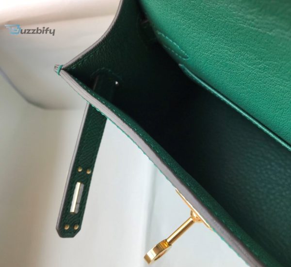 hermes kelly 19 green with gold toned hardware bag for women womens handbags shoulder bags 75in19cm buzzbify 1 8