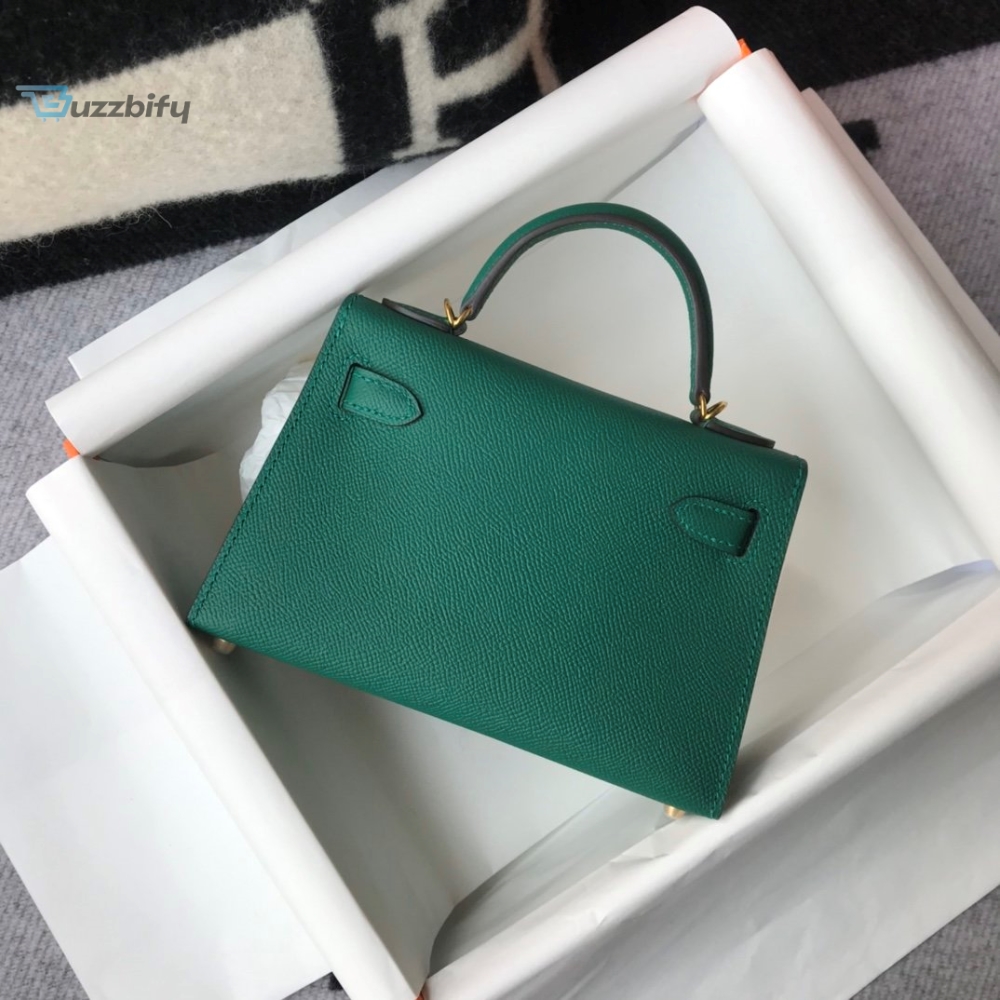 Hermes Kelly 19 Green With Gold Toned Hardware Bag For Women, Women’s Handbags, Shoulder Bags 7.5in/19cm 