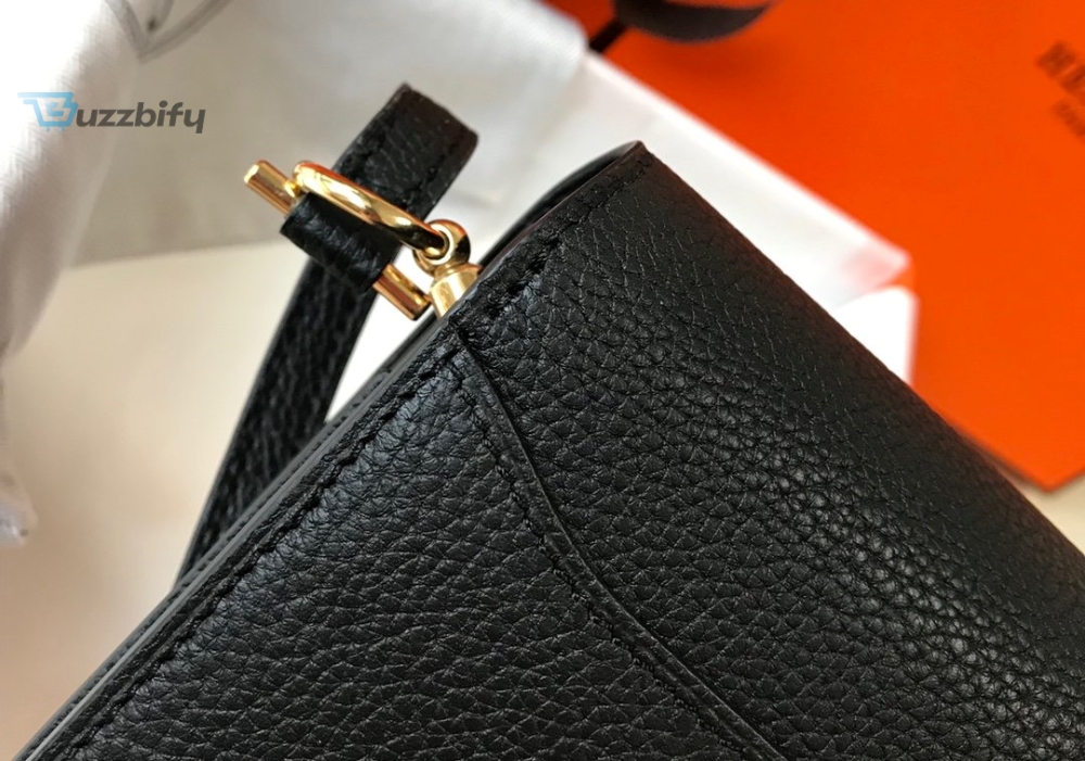 Hermes Mini Evercolor Sac Roulis 19 Black For Women Womens Handbags Shoulder Bags 7.5In19cm