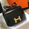 hermes Enid constance 23 pattern crocodile black for women womens handbags shoulder bag 9in23cm buzzbify 1