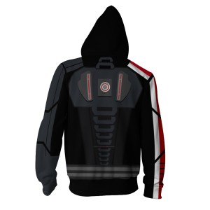 Mass Effect N7 Armor Cosplay Zip Up Hoodie Jacket   