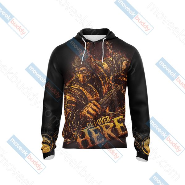 Mortal Kombat Scorpion New Style 3D Zip Hoodie Jacket