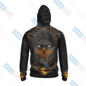 Mortal Kombat Scorpion New Style 3D Zip Hoodie Jacket   