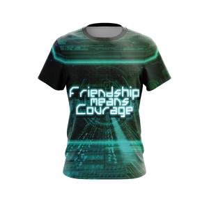 Digimon - Friendship means Courage Unisex 3D T-shirt   