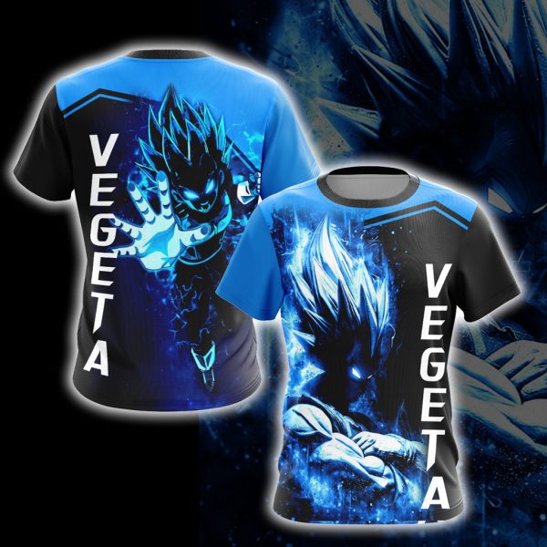 Dragon Ball Vegeta Unisex 3D T-shirt Zip Hoodie T-shirt S