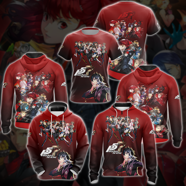 Persona 5 Royal Video Game 3D All Over Print T-shirt Tank Top Zip Hoodie Pullover Hoodie Hawaiian Shirt Beach Shorts Jogger