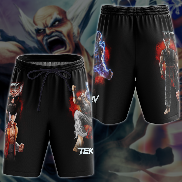 Tekken Heihachi Mishima Video Game 3D All Over Print T-shirt Tank Top Zip Hoodie Pullover Hoodie Hawaiian Shirt Beach Shorts Jogger Beach Shorts S